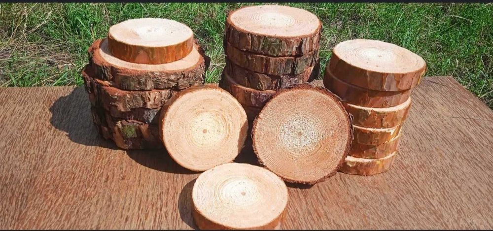 P  Amanda, plastry drewna, 20sztuk, 10-15cm, krążki drewniane, dekorac