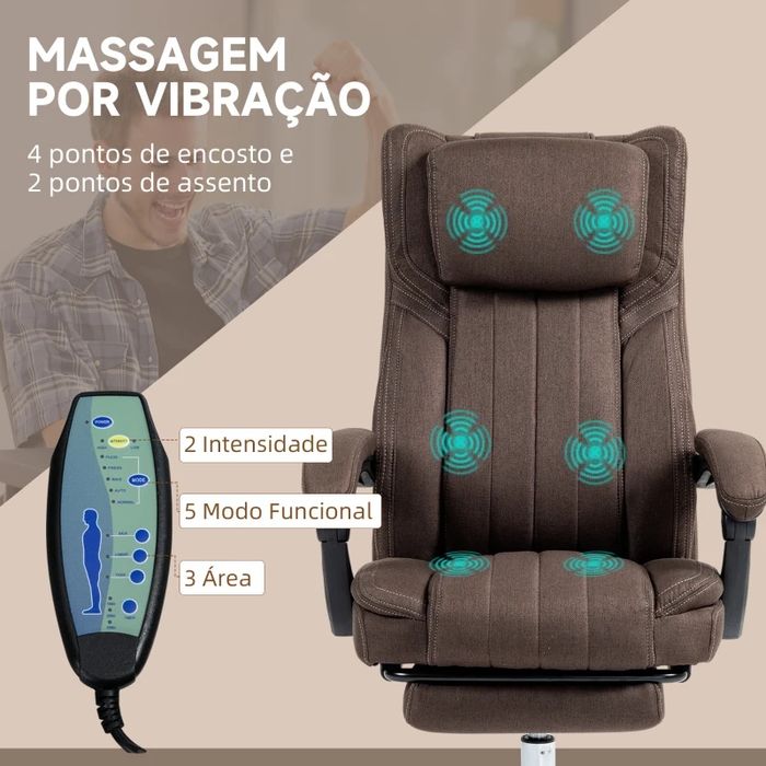 Cadeira de escritorio com massagem por vibração