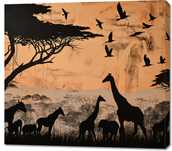 Obraz 100x90cm Zarysy z Sawanny