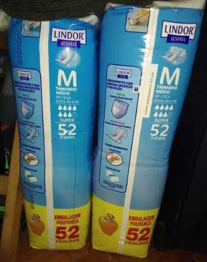 LINDOR fralda elásticos 52 uni M SUPER (7 gotas) - Incontinência