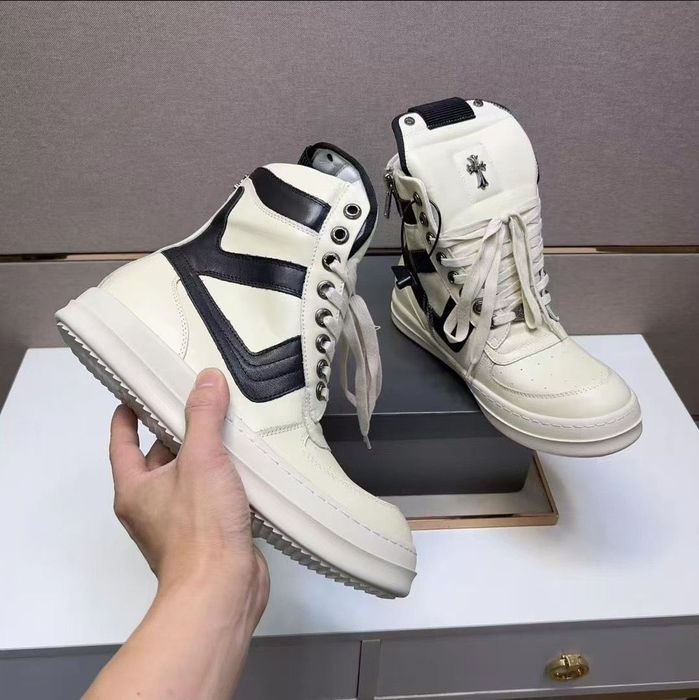 Кросівки Rick Owens Geobasket x Chrome Hearts/кеды рик овенс геобаскет