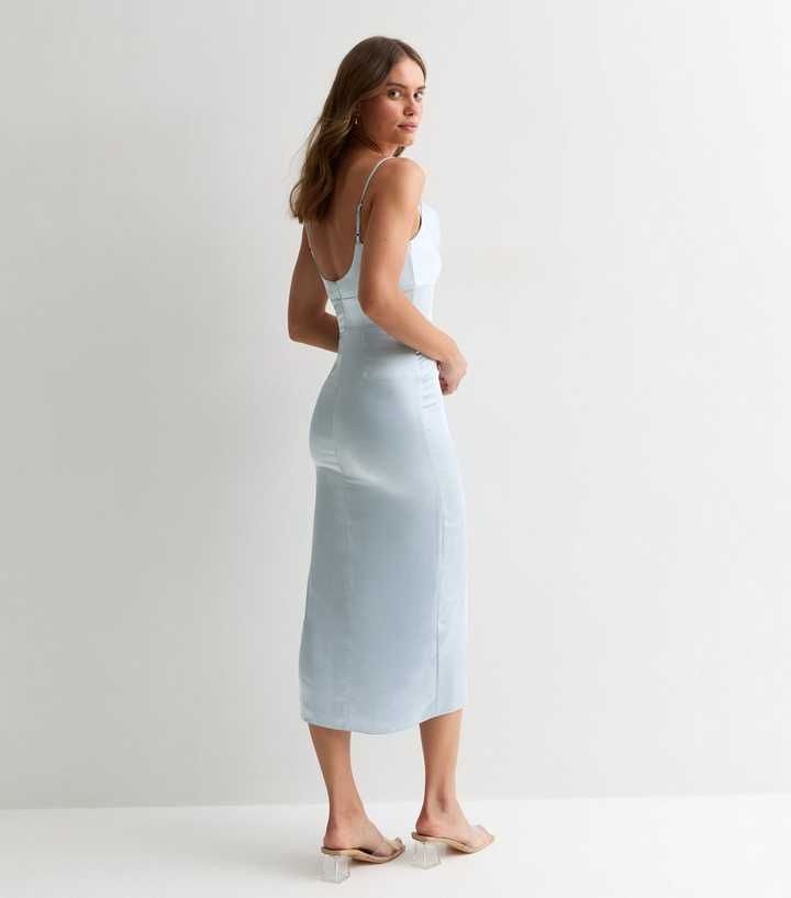 New Look 44 Xxl Sukienka Midi Niebieska R11375