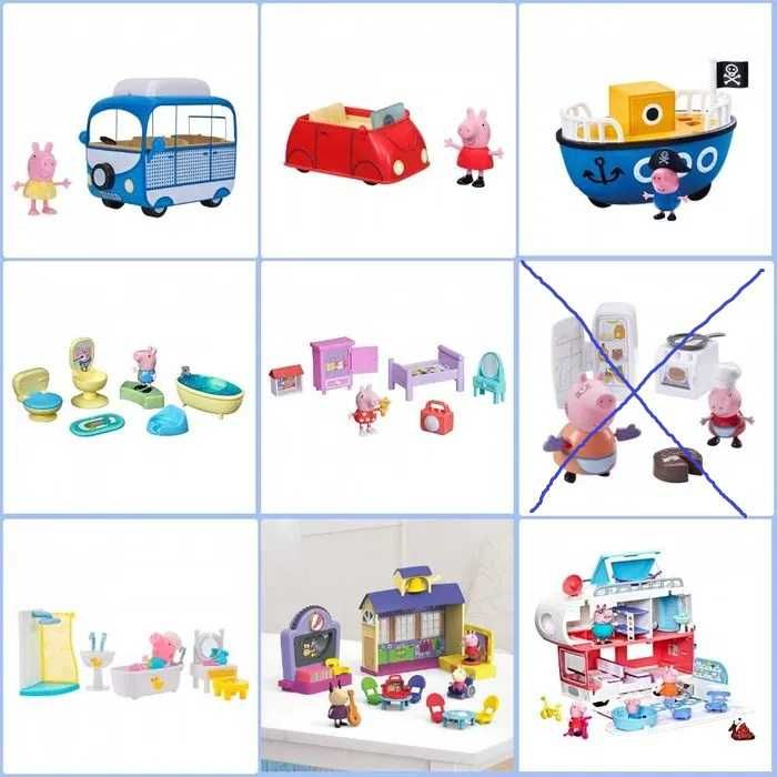Набори Peppa F2193,95672,F2212,06928,F3768,F2527,PEP0551, уцінка, sale