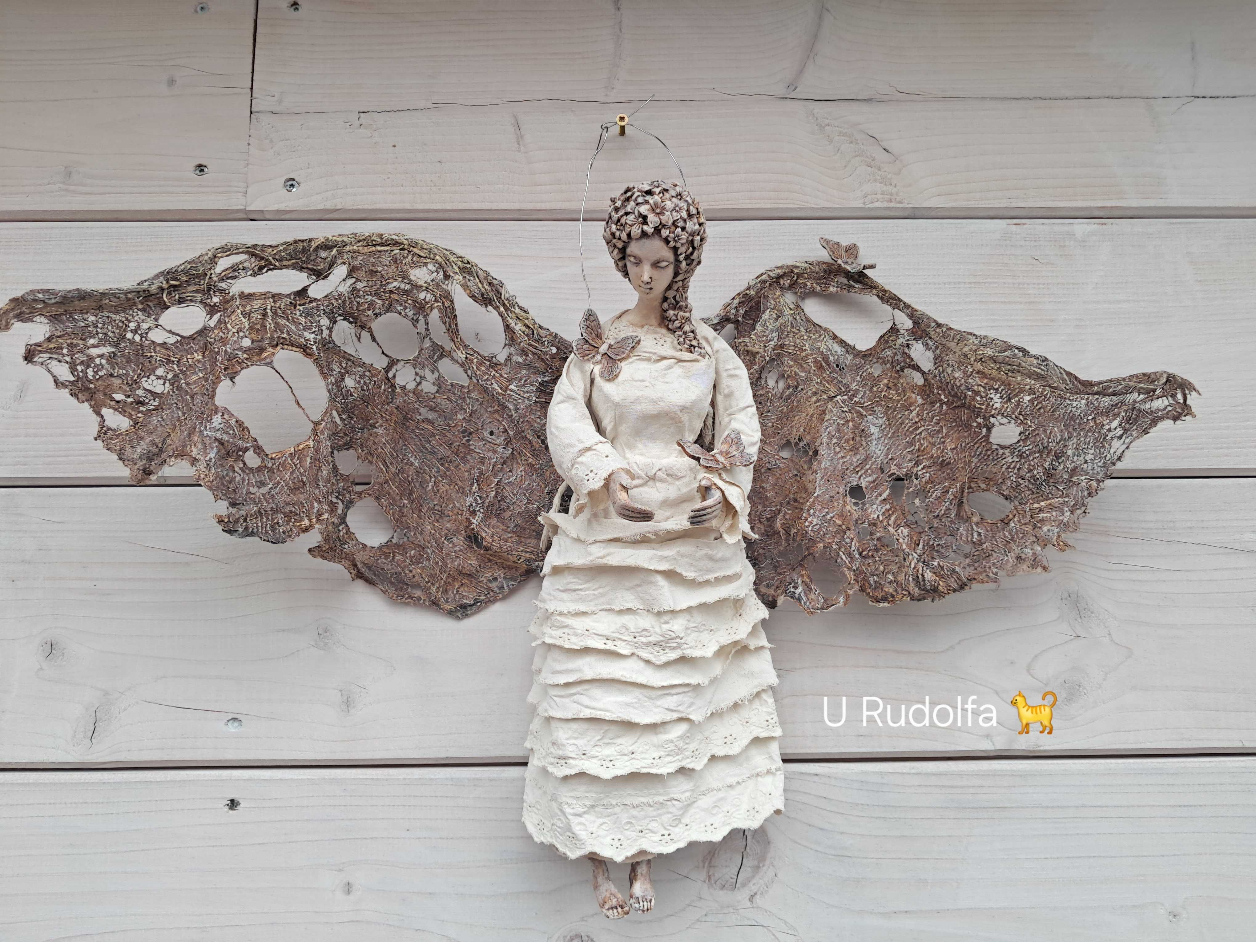 Anioł handmade,rękodzieło z pawertexu na chrzest, komunie,dzień matki.