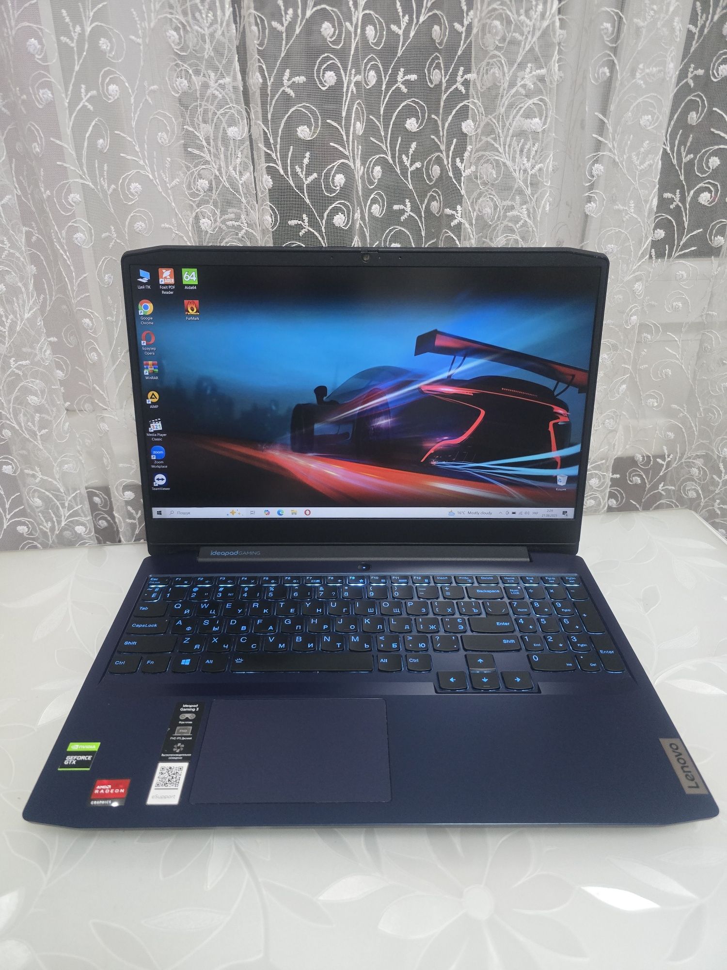 Lenovo Gaming 3/Ryzen 5 4600H×12CPU/GTX 1650 GDDR6/RAM:16GB/SSD
