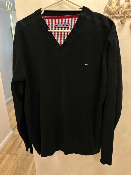 sweter tommy hilfiger xl czarny męski