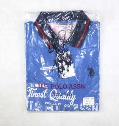 Męska koszulka polo U.S. Polo Assn. Jersey Premium Cotton niebieska -L