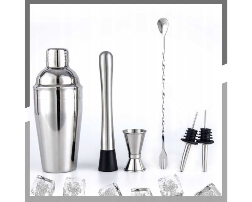 Profesjonalny Shaker Zestaw Barmański do Drinków Koktajli Metalowy