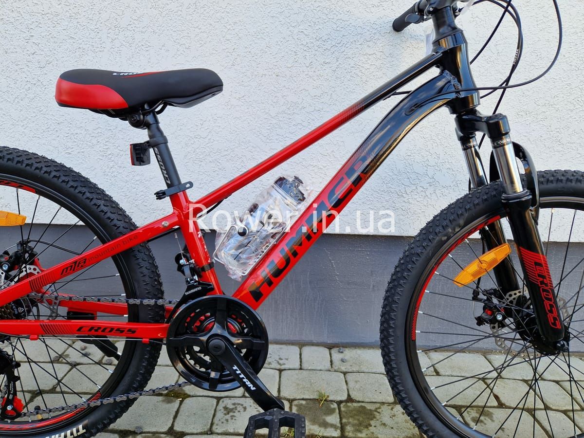 Дитячий велосипед 8-12 років Cross 24" Hummer 2024 Рама-11" red