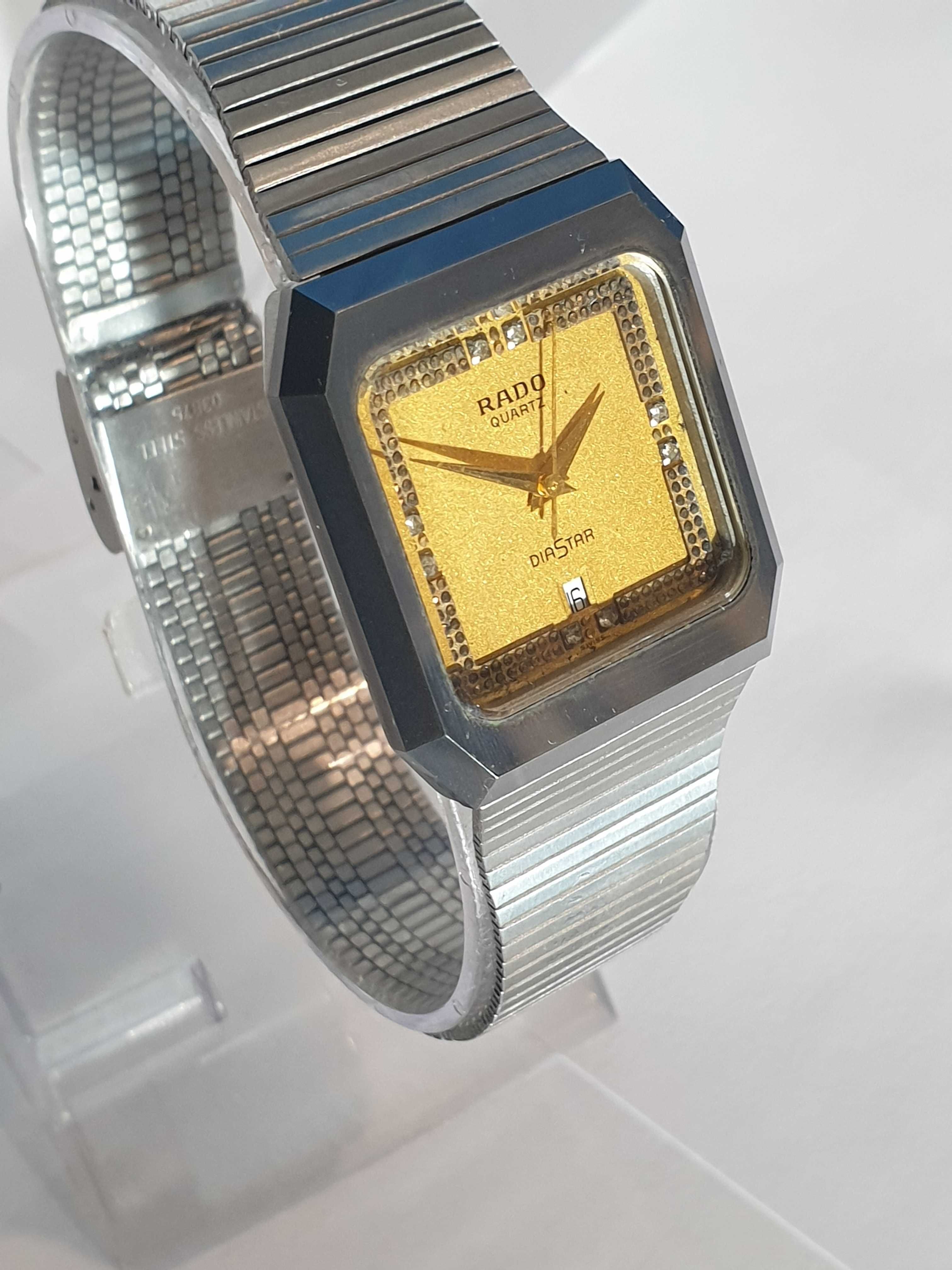 Oryginalny RADO DIASTAR meski szwajcarski zegarek kwarcowy