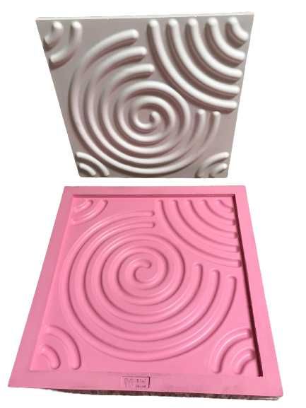 Molde 3d em silicone Circulos