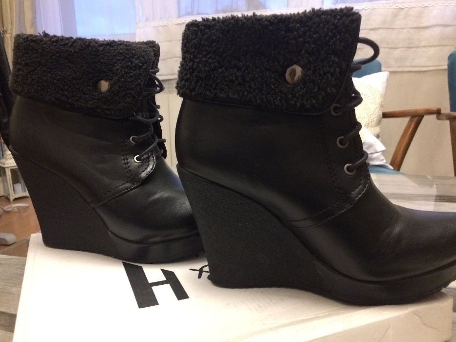 Botki na koturnie roz. 38