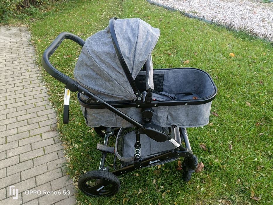 Outlet Kiduku Wózek wielofunkcyjny 3w1 Szary/Czarny