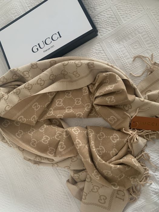 Wełniany szslik Gucci