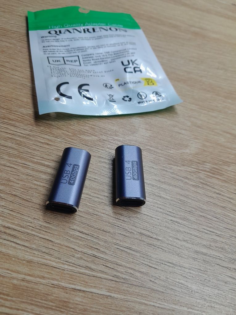 Złącze usb c qiarenon usb 4 40 gbps 2szt.