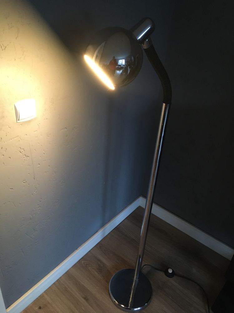 Leclaire & Schafer lampa stojąca Space Age Eye Ball vintage lata 70