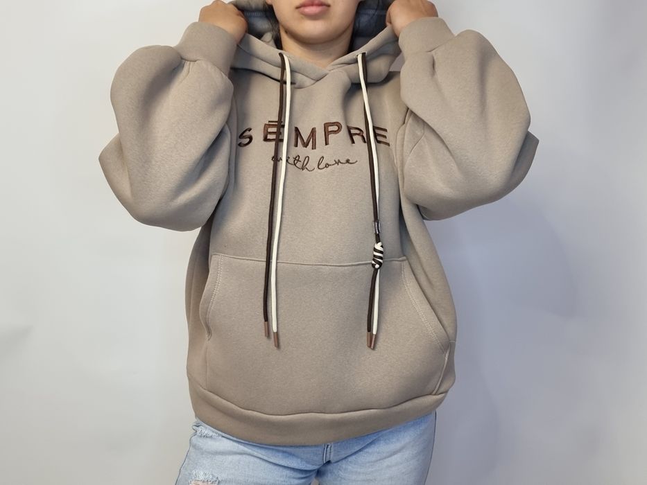 Bluza damska kangurka ocieplana SEMPRE with love