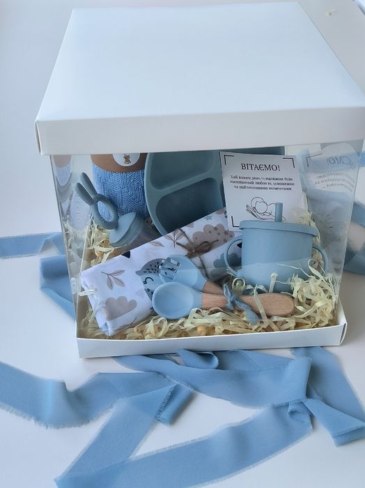 Набір для хрещення, крижма, подарунок новонародженому,  бокс малюку