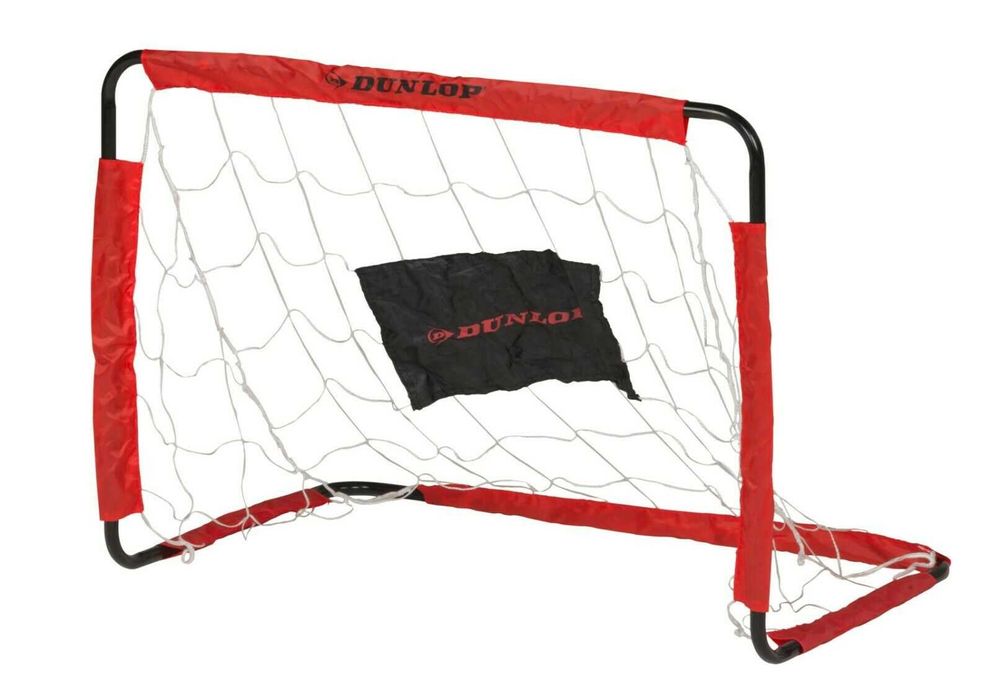Bramki piłkarskie Dunlop  2 sztuki z siatką metalowe składane DEMO