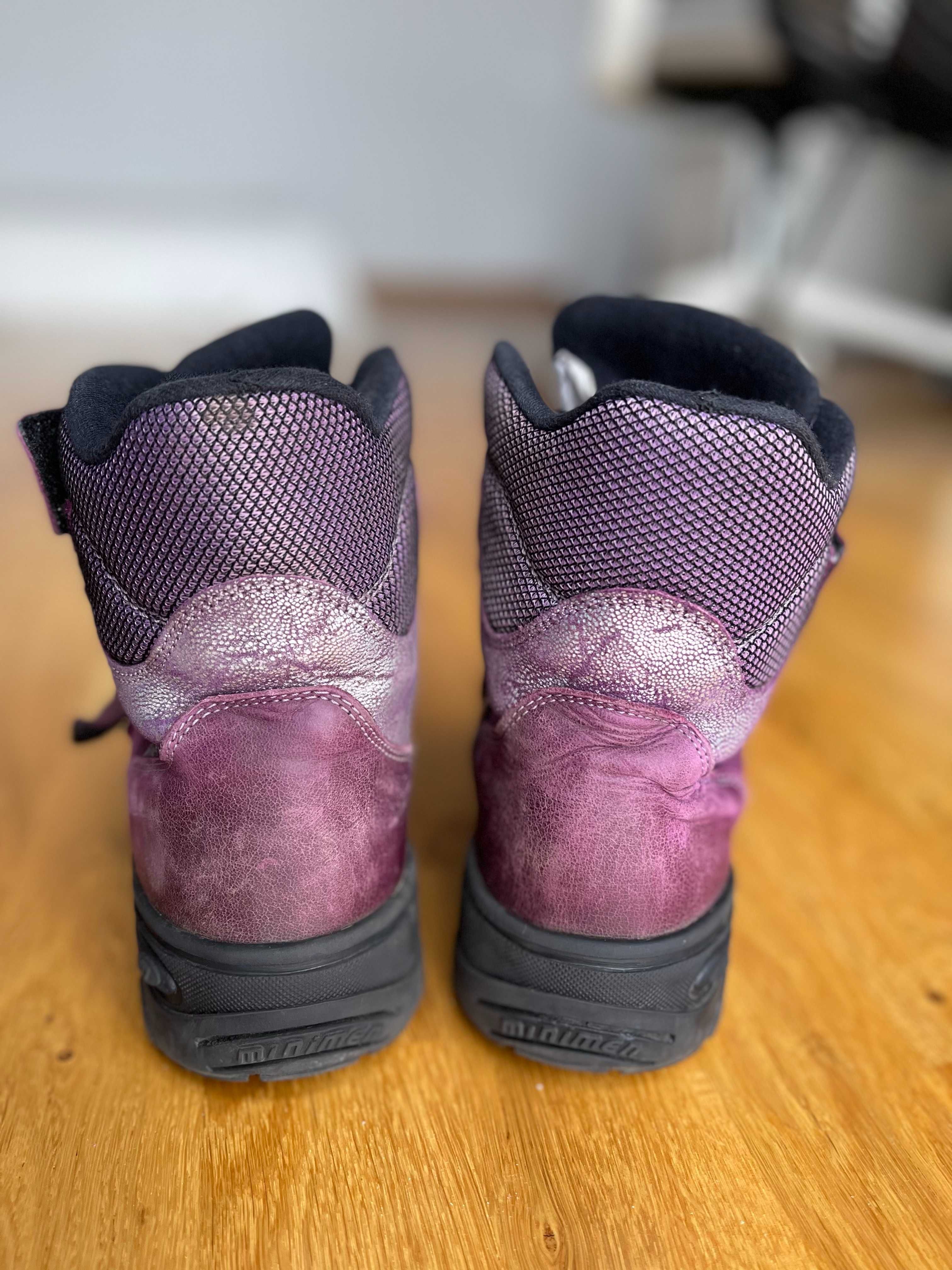 Зимові черевики Minimen для дівчинки, фіолетові, розмір 34