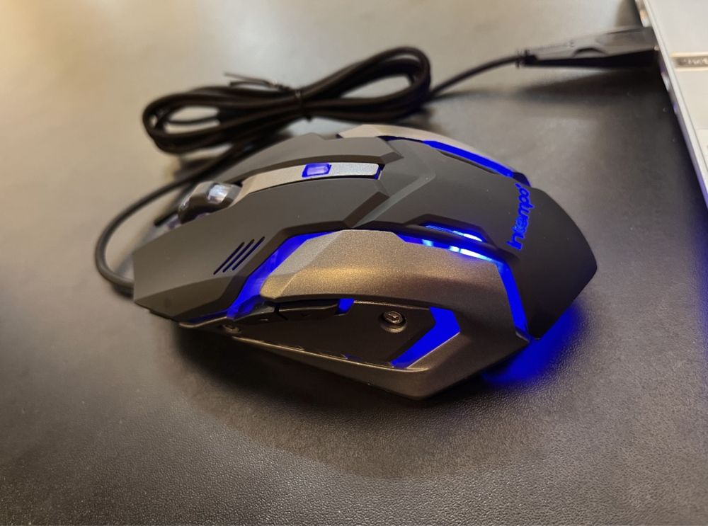 Myszka mysz komputerowa gamingowa USB intempo LED