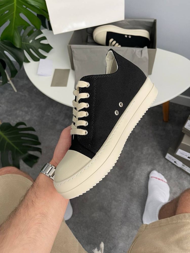 Rick Owens DRKSHDW Ramones Low Black Milk PREMIUM