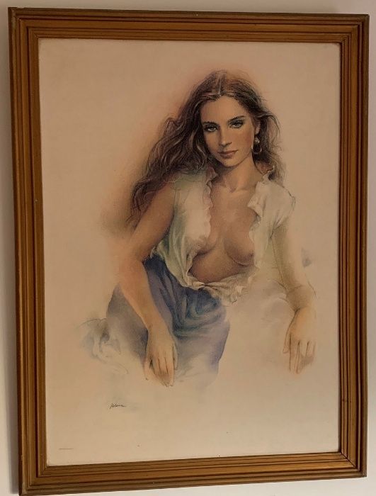 Quadro Pintado com imagem de Mulher (artista desconhecido)