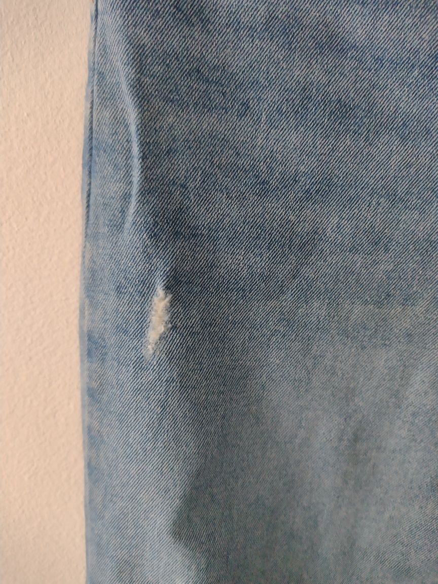 Niebieskie mom jeansy mohito dżinsy z wysokim stanem 36 s. Talia 37,