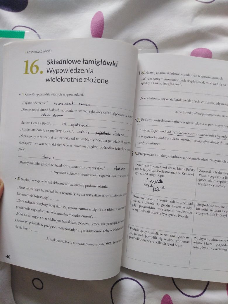 Bliżej słowa klasa 8 zeszyt ćwiczeń język polski