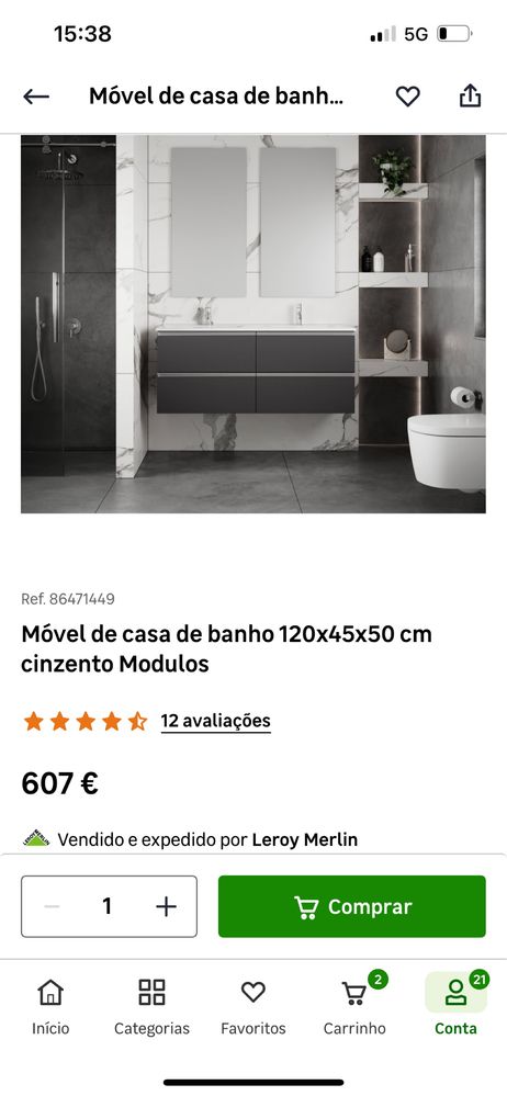 Movel casa banho Novo 120cm C/Tampo