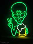 Do kolekcji - neon obcy - kosmita - nowy