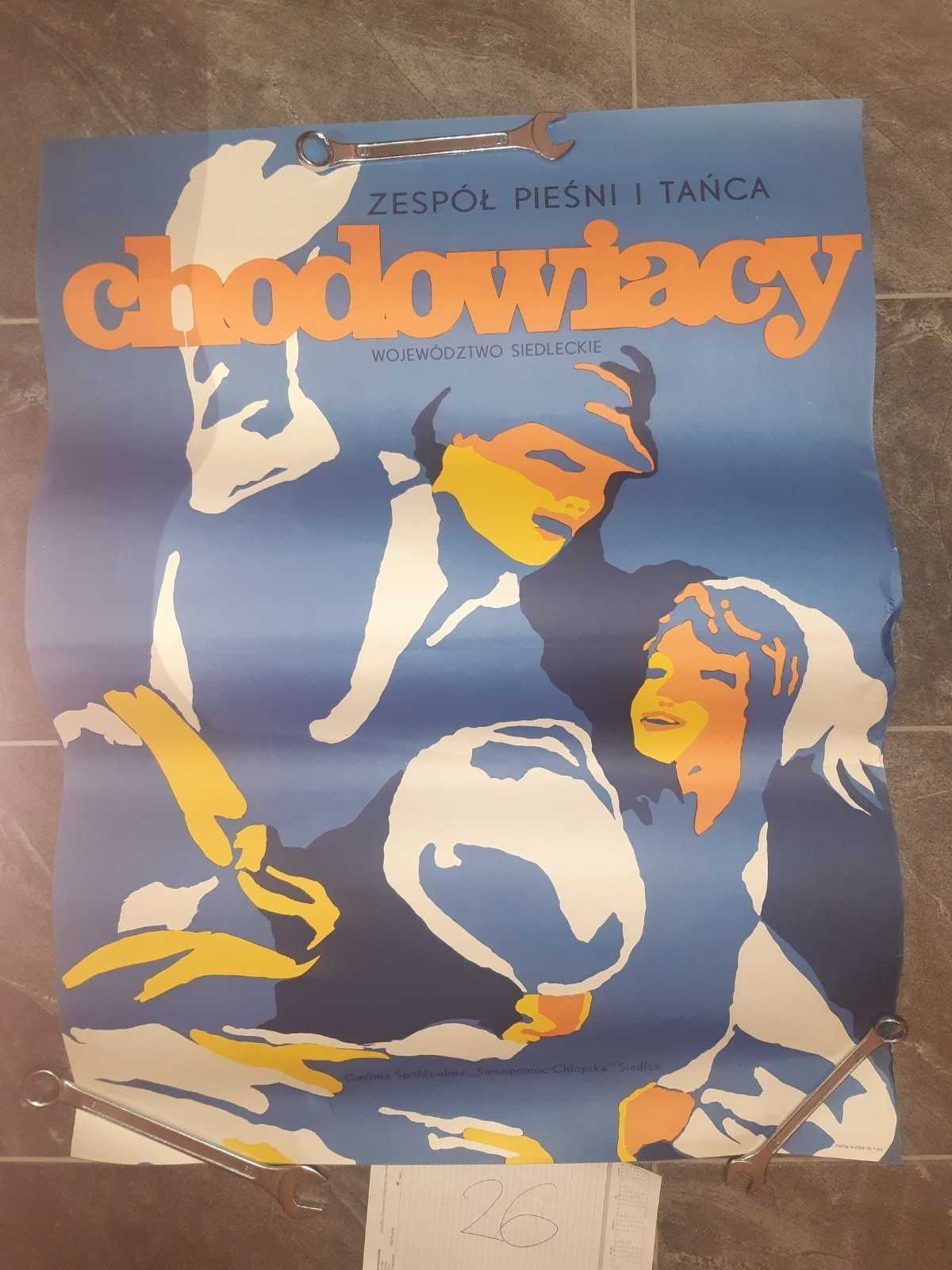 Folk Plakat PRL Tołwiński Zespół Pieśni i Tańca Chodowiacy - wada