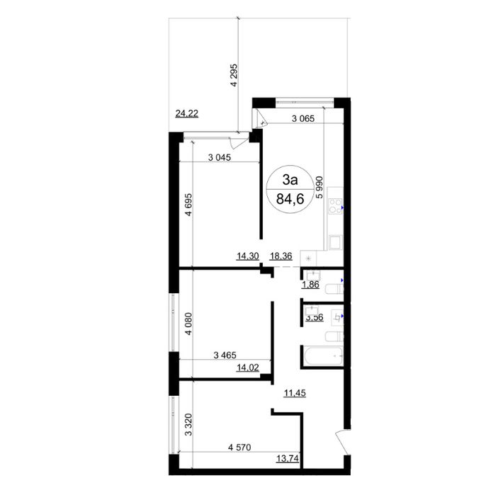 Продаж 3-к квартири + власне патіо, площа: 84,6 м², Брюховичі