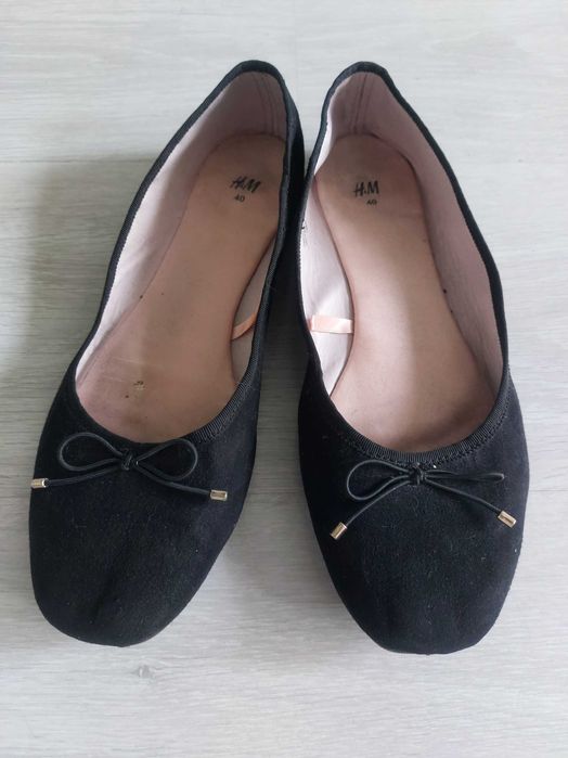 Czarne baletki H&M buty damskie 40