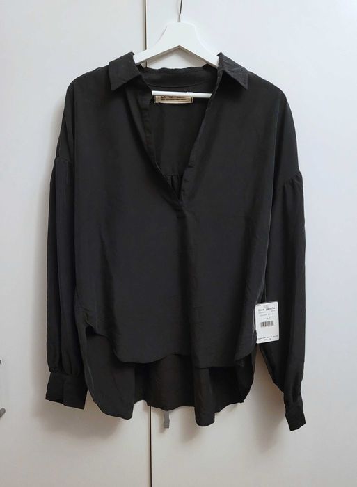 Free People koszula grafitowa szara czarna S M L modal boho oversize