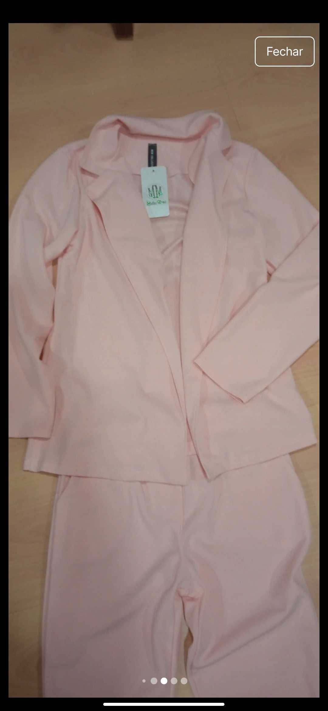 Conjunto rosa bebê