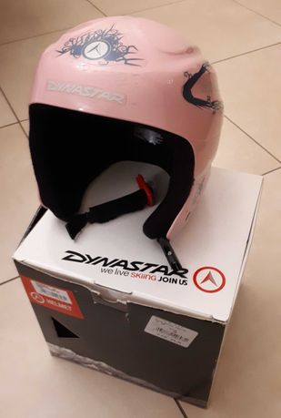 kask narciarski DYNASTAR dziecięcy dla dziewczynki z goglami Alpine