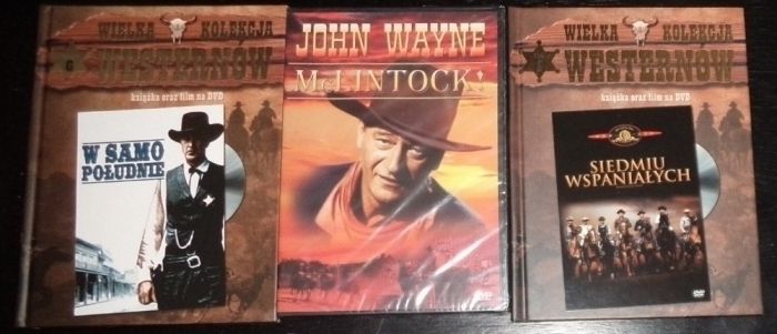 film John Wayne McLintock western DVD NOWY, FOLIA + inne westerny