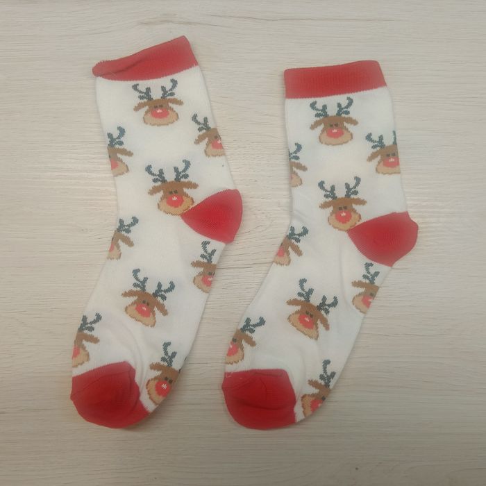 Nowe ciepłe skarpety świąteczne z motywem renifera