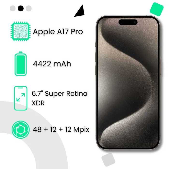 iPhone 15 Pro Max 256 GB Natural Titanium - raty 0%, gwarancja 2l.