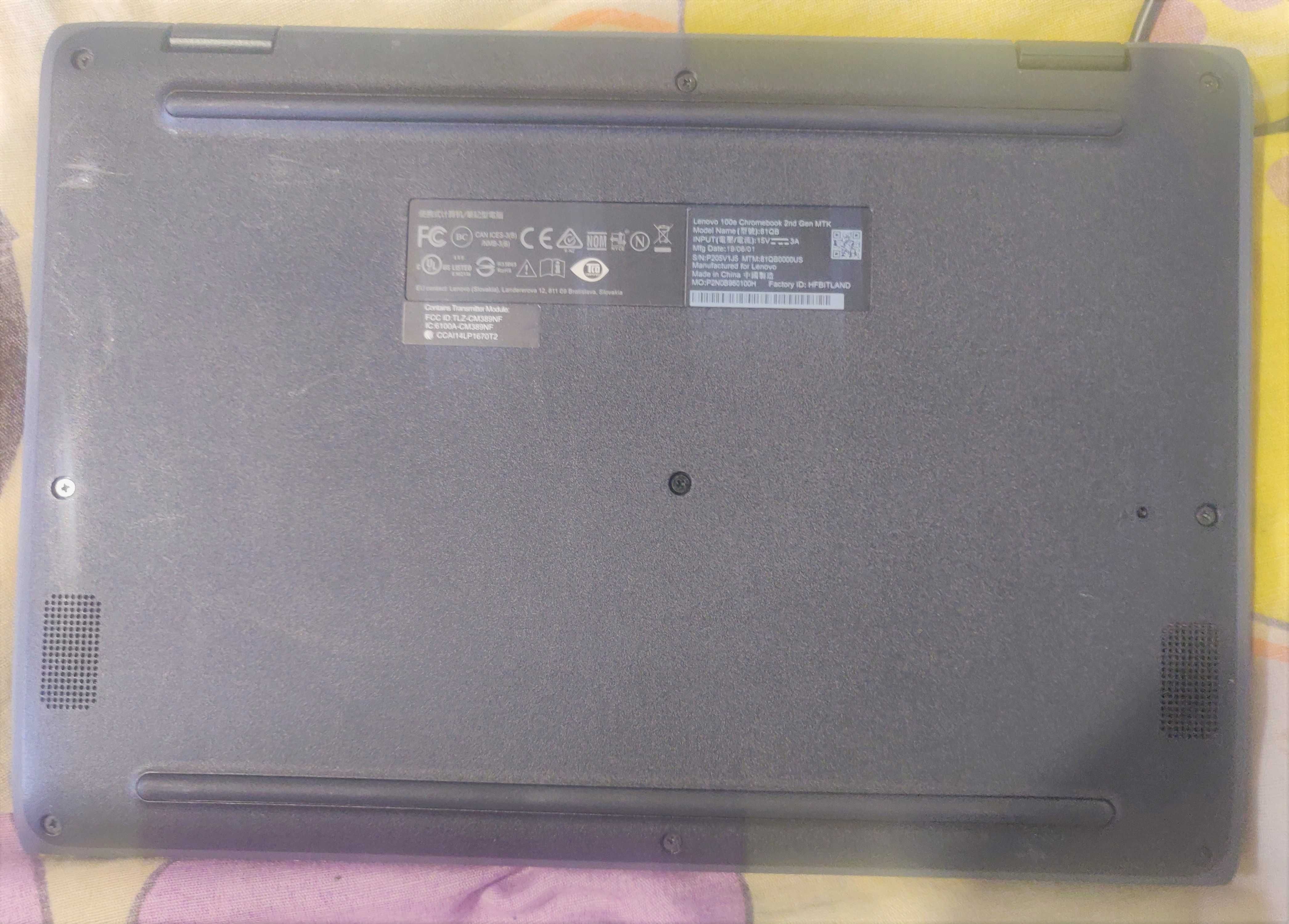 Lenovo 100e chromebook ноутбук новый/12"HD/4ядерный 2.2GHz/4GB SSD32gb