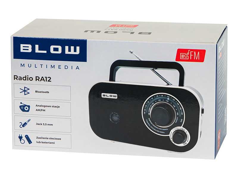 Radio sieciowo-bateryjne Blow RA12 AM, FM, Bluetooth, USB, microSD