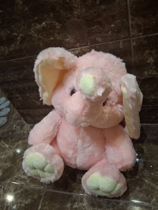 Розовий слоник мяка іграшка