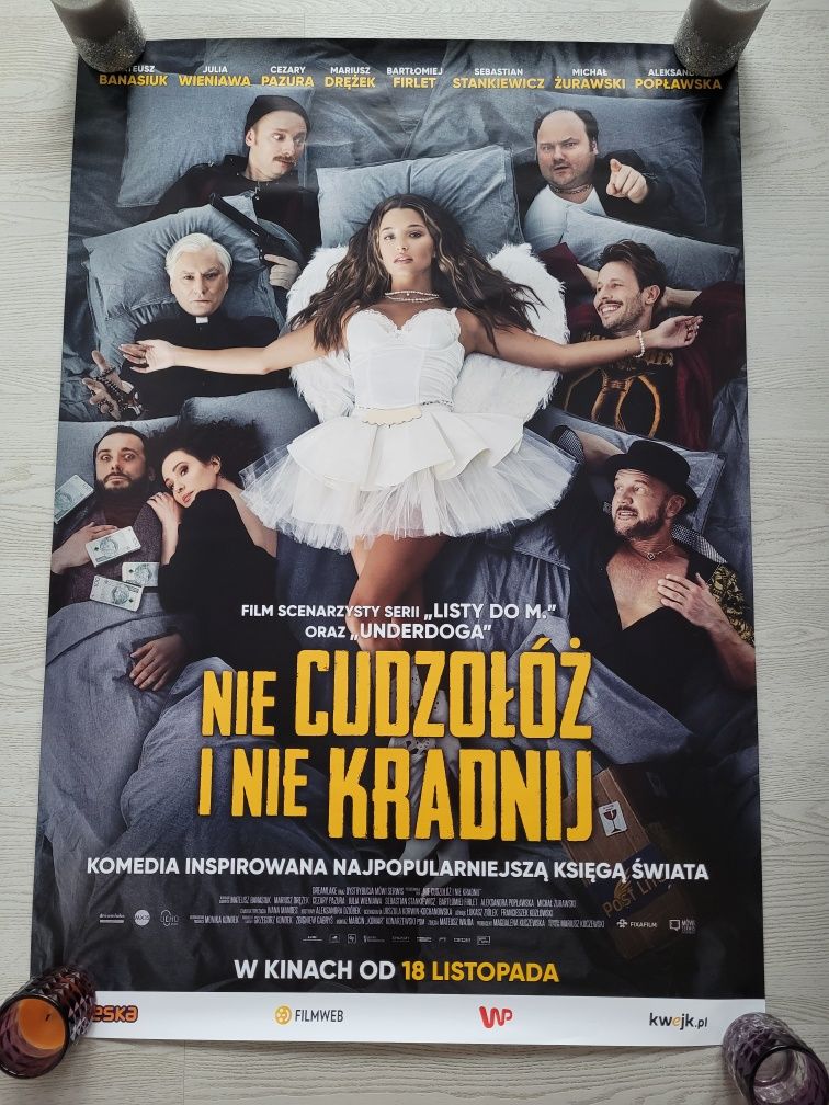 Plakat kinowy z filmu Nie cudzołóż i nie kradnij film polski