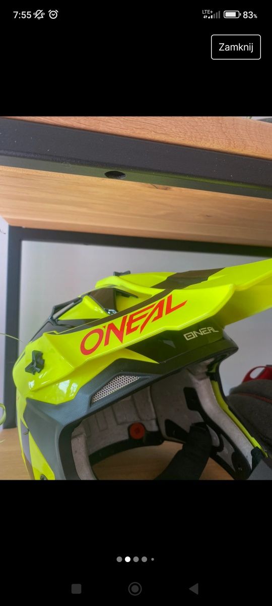 Kask oneal O'neal Seria 2 Yelow Fluo enduro racing Cross Quada Kross