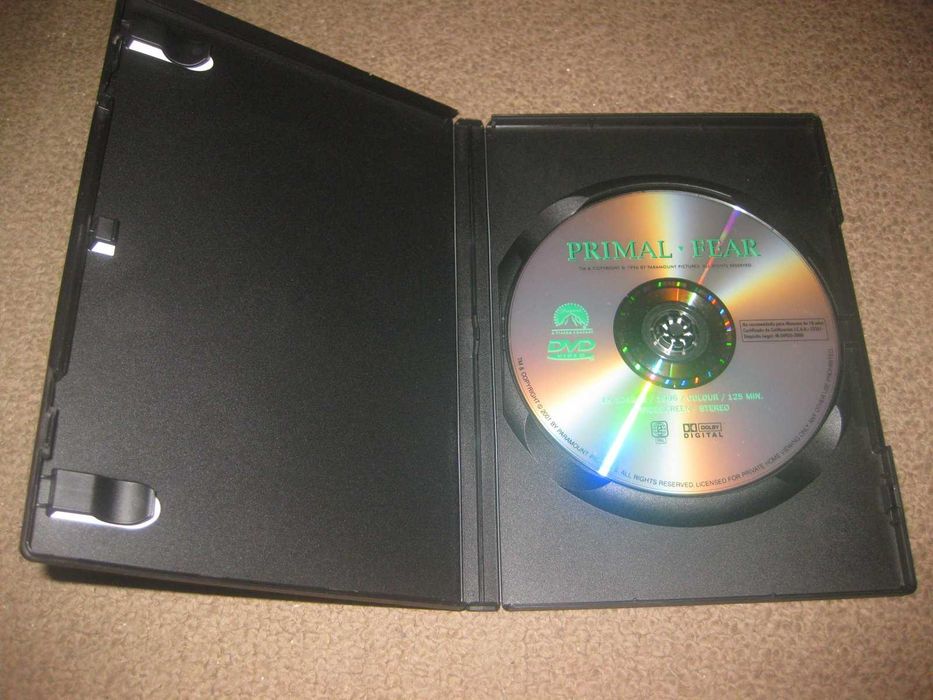 DVD "A Raiz do Medo" com Richard Gere/Raro!