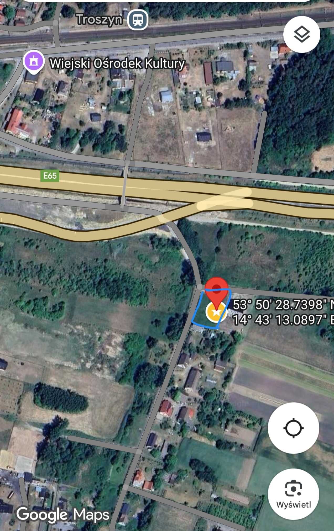 Sprzedam działkę budowlaną Wolin, Troszynek