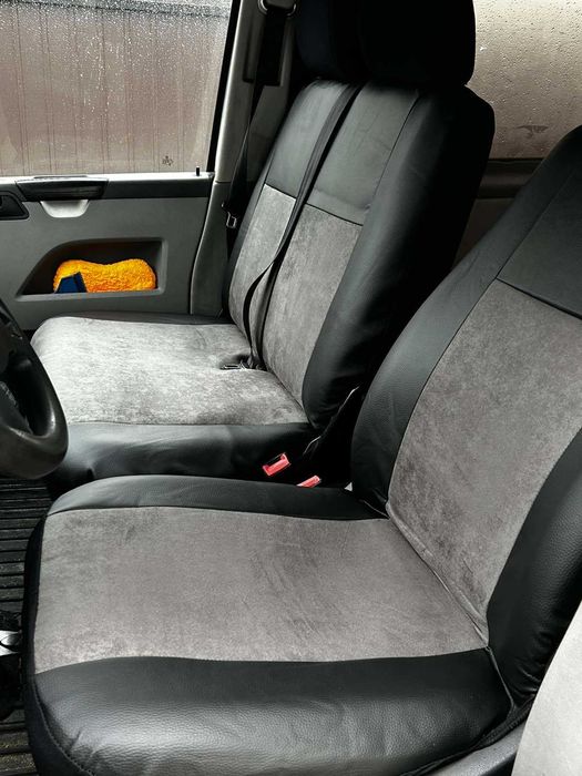 Чехли На Сидіння--ЕкоШкіра Алькантара--на ВСІ Авто 1+2 UNICO--ПОЛЬША