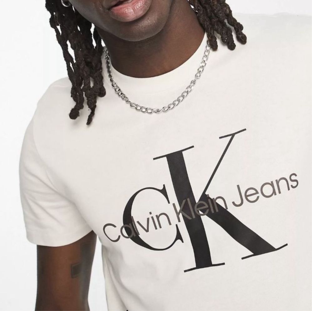 Мужские футболки Calvin Klein Ск белая черная Кельвин Кляйн