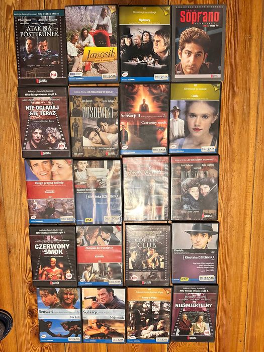 Wielki zestaw filmów na DVD 85 płyt! Wszystko kompletne, klasyki kina